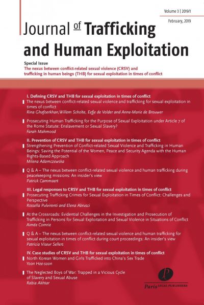 The nexus between conflict-related sexual violence (CRSV) and trafficking in human beings (THB) for sexual exploitation in times of conflict
