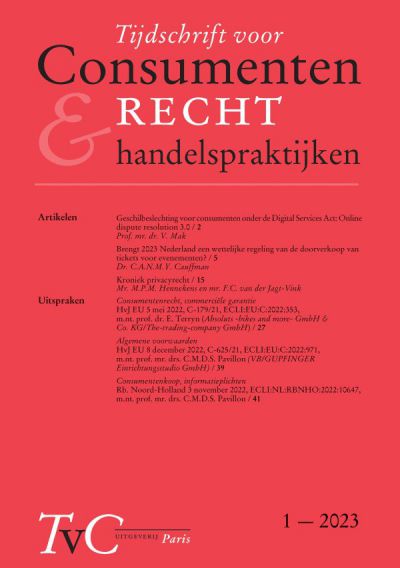 Tijdschrift voor Consumentenrecht & handelspraktijken (TvC)