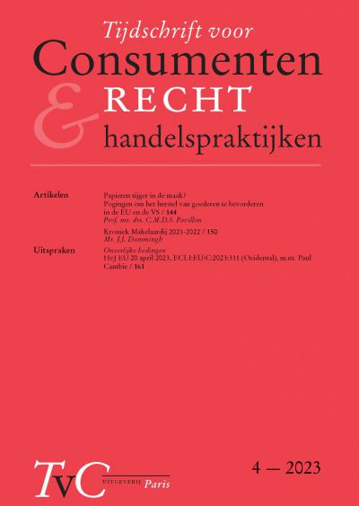 Tijdschrift voor Consumentenrecht & handelspraktijken (TvC)