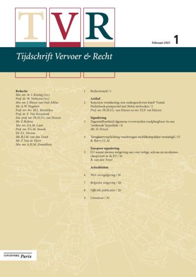 Tijdschrift Vervoer & Recht (TVR)