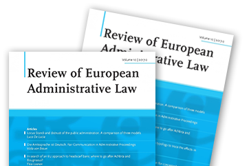 <h1>Review of European Administrative Law (REALaw)</h1>