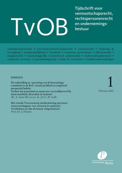 TvOB, Tijdschrift voor vennootschapsrecht, rechtspersonenrecht en ondernemingsbestuur
